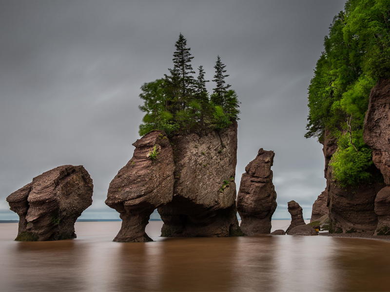 Flowerpot Rocks, part of the Hopewell Rocks, in New Brunswick, Canada