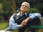 senior man sitting on a bench